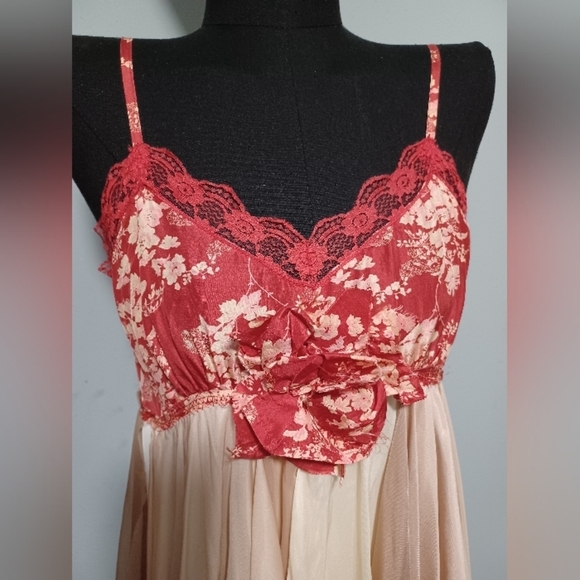 A Boho Vintage Layered Lace Wedding Upcycled Slip Dress - Picture 2 of 12